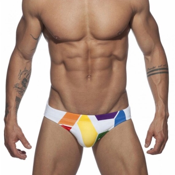 Push Pad swimwear Mens Printing Bathing Suit Swimming Briefs Low Waist Swimsuit - Picture 2 of 3